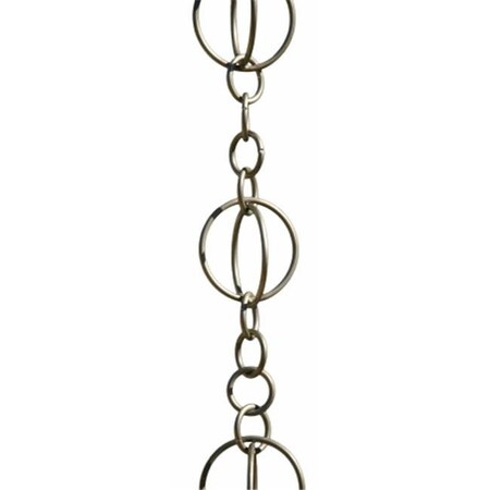 Patina Products Patina Products 8.5ft. Brushed Stainless Steel Life Circles Rain Chain R263 R263